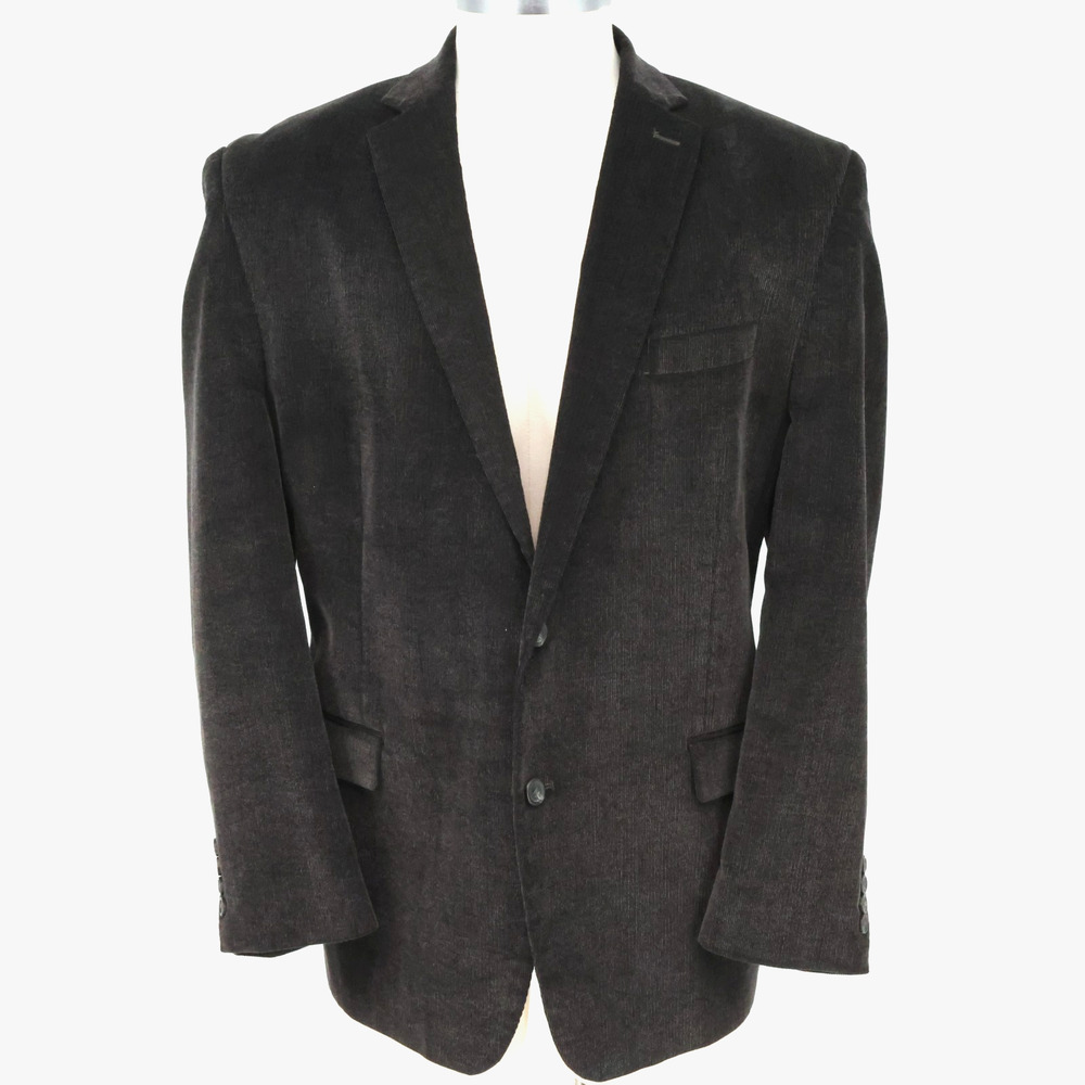 Chaps Sport Coat Mens 48R Brown Corduroy Jacket Lined Blazer Preppy Academia